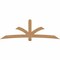 Ekena Millwork Davenport Timber Gable Bracket, Western Red Cedar, 108"W x 36"H x 5 1/2"D x 5 1/2"F, 8/12 Pitch GBW108X36X0606DAV00SWR - alternate 1